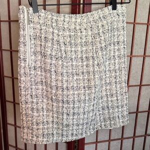 Rachel Zoe Textured A-Line Skirt in Black and Cream